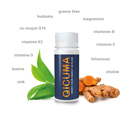 ENERGETIX QICUMA Voedingssupplement met Kurkuma, Q10, groene thee en essentiële vitamines