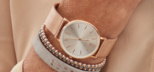 ENERGETIX Horloges | ENERGETIX MagnetTime Horloges Afbeelding van een ENERGETIX Rosé Gouden Horloge met Magneten voor Dames met bijpassende Magnetische Armbanden van ENERGETIX